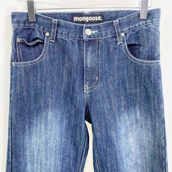 MONGOOSE Girls Dark Stone Washed Straight Leg Denim Jeans - Picture 10 of 11